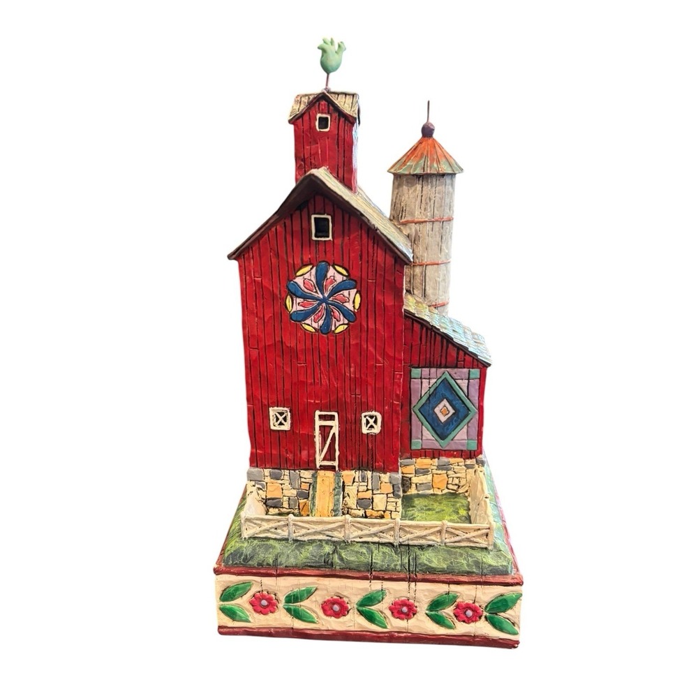 Jim Shore Red Barn Strength & Plenty 2004 Heartwood Creek Quilt Barn 0000308